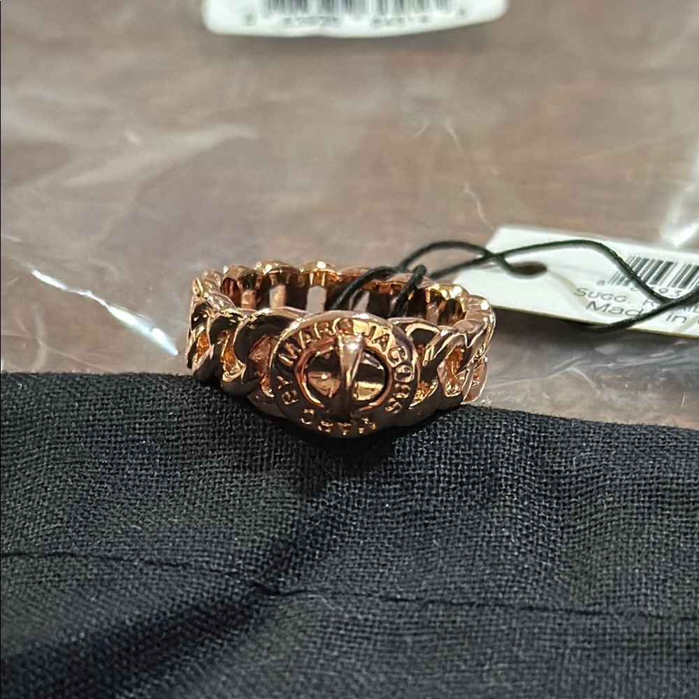 Marc By Marc Jacobs Rose Gold tone Katie Turnlock Ring Size Small/Medium